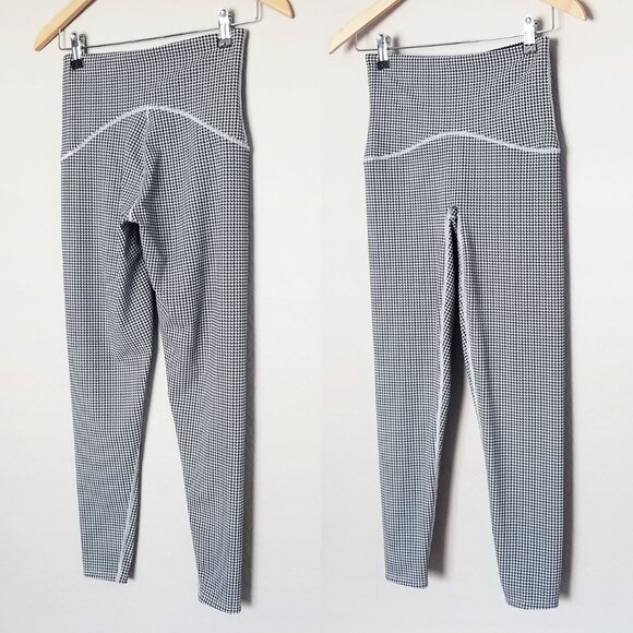 SPANX Booty Boost Active Houndstooth Leggings Ankle Spanxshape Navy White S $118 - Picture 6 of 16